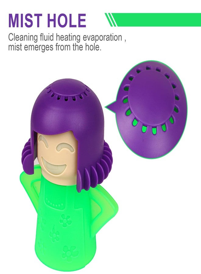 Asltw Angry or Happy Mama Microwave Cleaner, Microwave Oven Steam Cleaner, Just Add Vinegar and Water, Easily Cleans the Crud in Minutes (Green) - Image 4