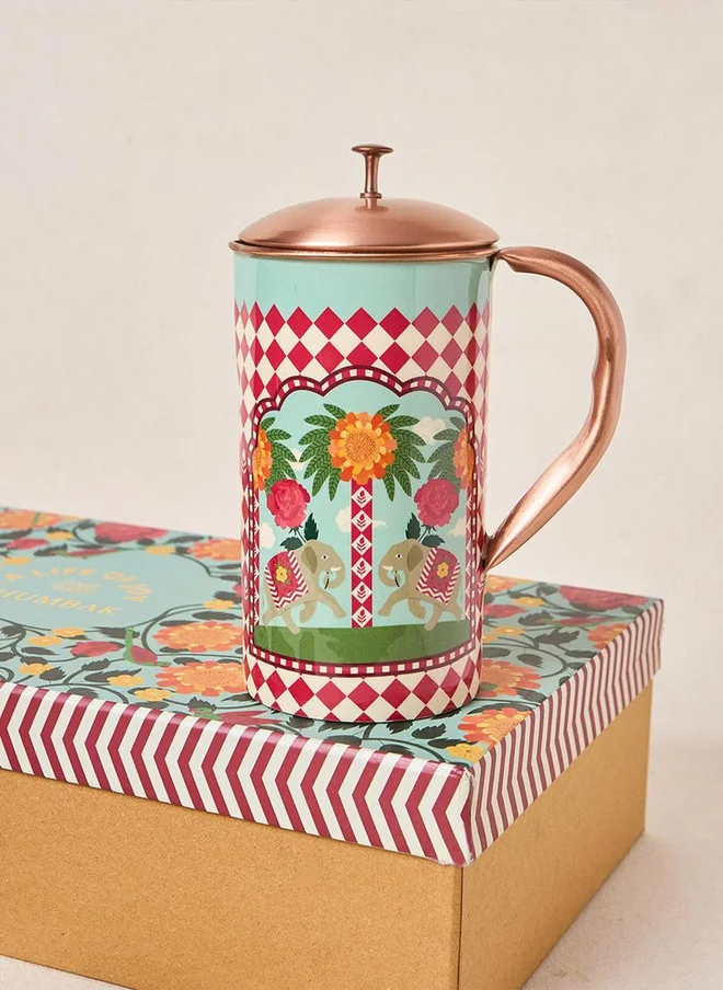 Chumbak  Royal Tusker Copper Daawat Gift Set - Set of 4 | Palace Memoirs  | Best Price UAE