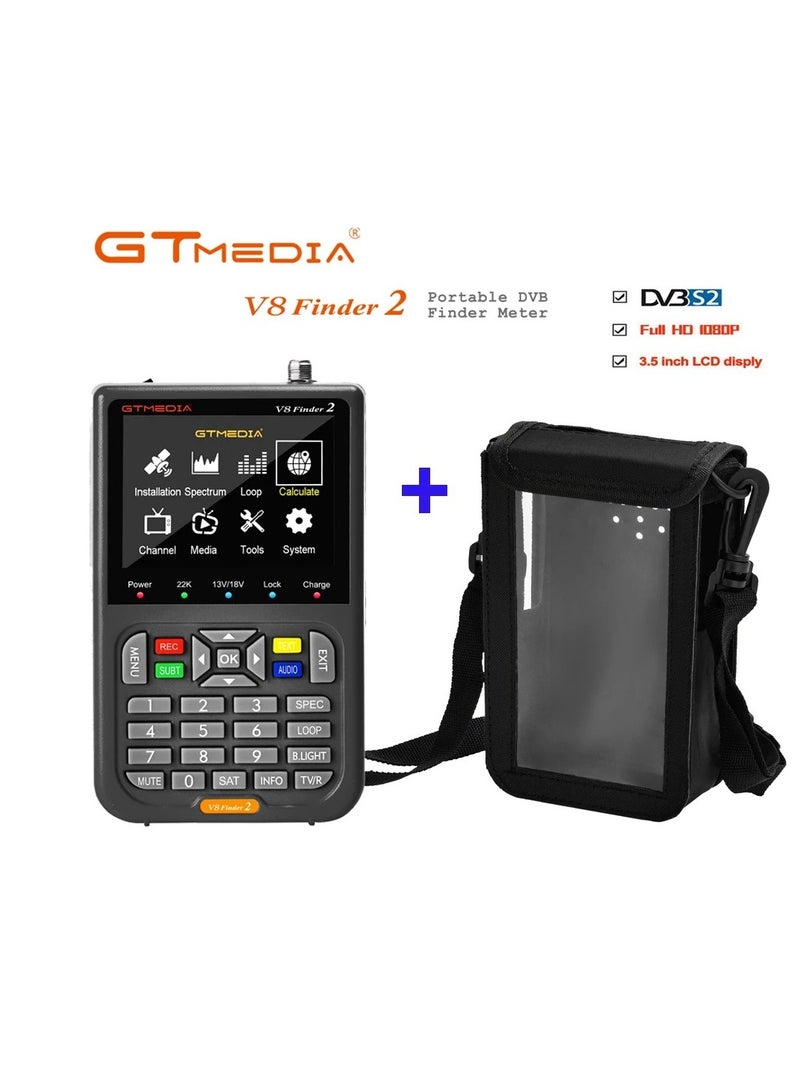 جي تي ميديا جهاز ضبط البث الفضائي الرقمي مع جراب اسود - Image 2