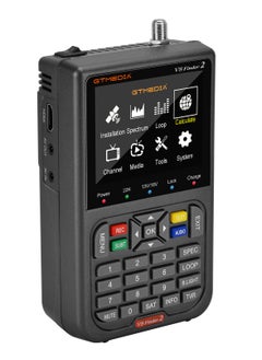Gtmedia Digital Satellite Sat Finder2 V8 H.265 DVB S2X Full HD With 3.5 Inch LCD Screen Black  - Image 2