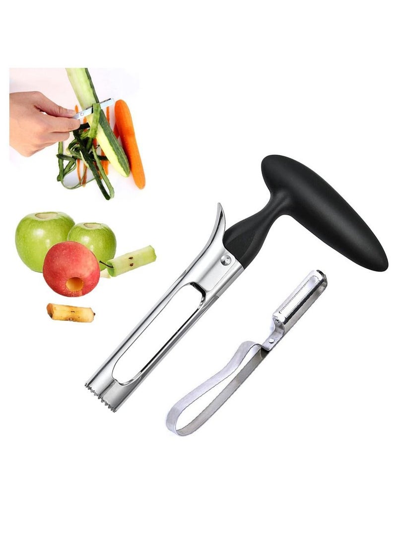 NIBEMINENT Apple Corer, Stainless Steel Fruit and Vegetables Corer Tool, Remover for Apples Pears, Easy to Use Durable Kitchen Tools - Image 1