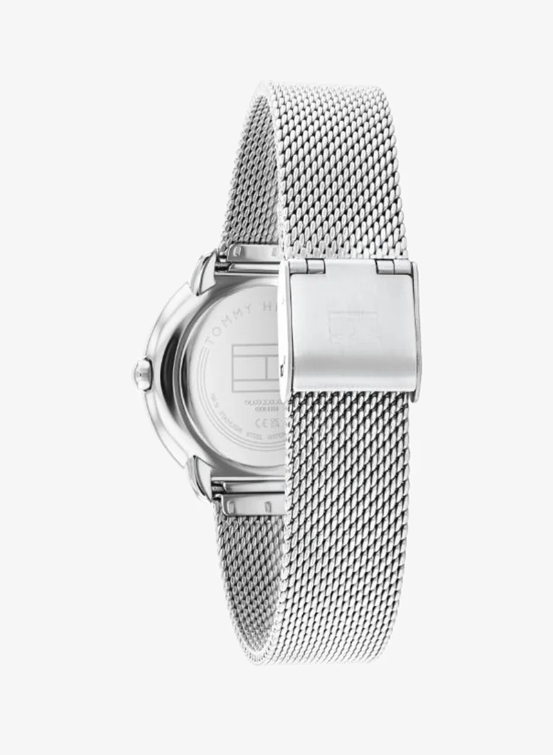 TOMMY HILFIGER 3-Hand Womens Quartz Movement Watch With Silver Stainless Steel Mesh Bracelet - 1782698