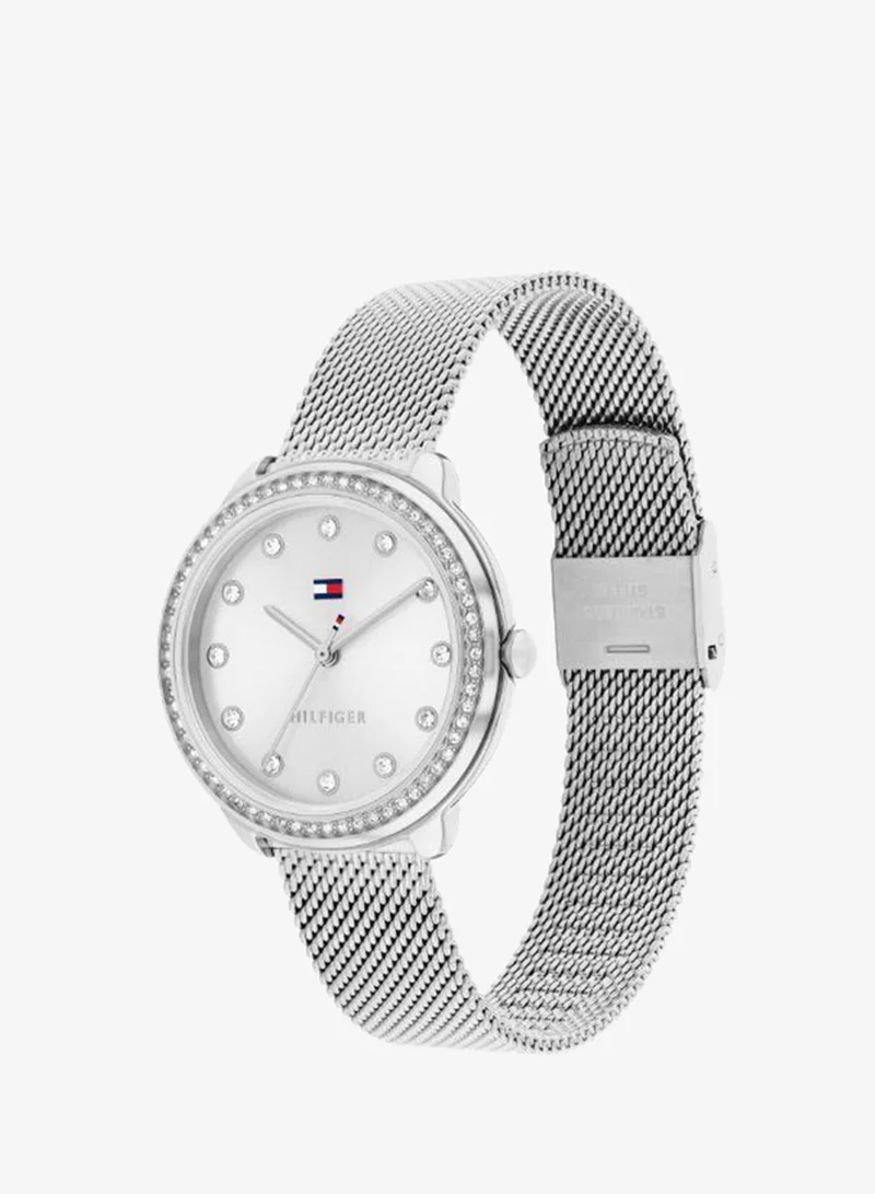 Tommy Hilfiger  3-Hand Womens Quartz Movement Watch With Silver Stainless Steel Mesh Bracelet - 1782698 for Women | Best Price UAE