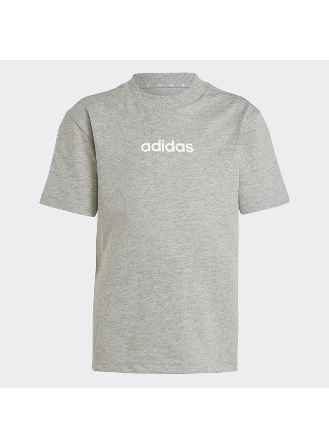 Adidas طقم تي شيرت LK LIN MGREYH/WHITE - Image 1