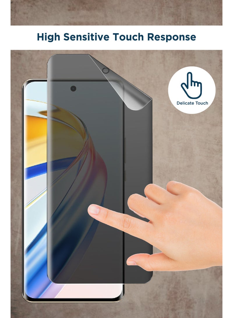 For Honor X9b - Matte Privacy Flexible Ceramic Anti-Spy Privacy Screen Protector - Delicate Touch , Higher Transparency , Easy to Install ,Anti-scratch and Bubble-free Screen Protector - Image 3