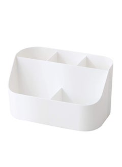 Y&D Desk Organizer 5 Compartment Pen Pencil Holder Stationery Desktop Caddy Office Storage for Kids Teacher Cute Organization and Accessories Office, Home, School(White)  - Image 1