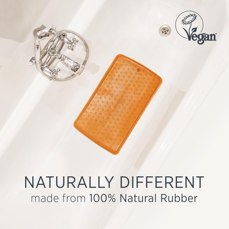 HEVEA Baby & Toddler Bath Mat - 100% Natural Rubber Non Slip Bathtub Mat for Baby - Upcycled, Danish Design - Safe & Sustainable Bathroom Essential (Natural) - Image 2