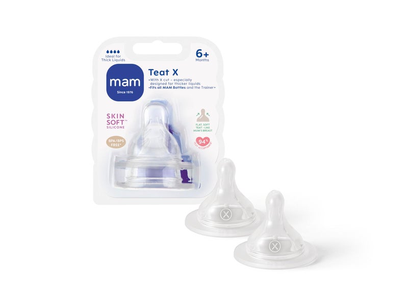 Mam Cross Cut Bottle Teats For Use With Mam Bottles (2-pack) - Image 1