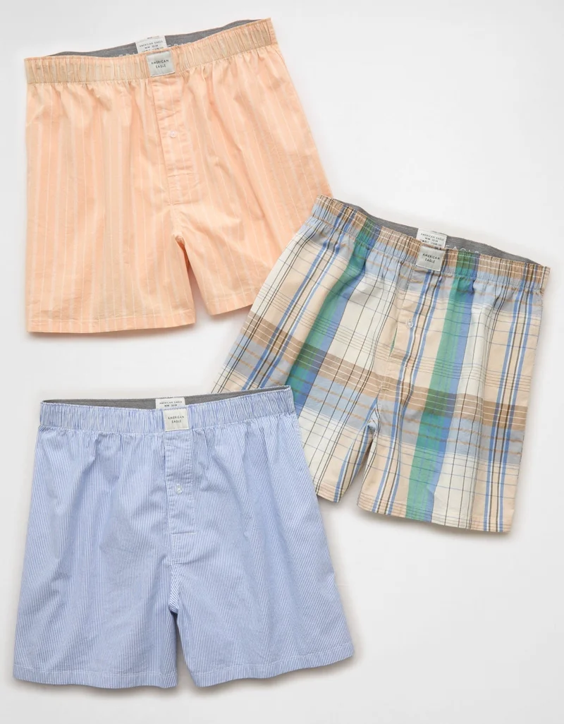 American Eagle AEO Men's Stretch Boxer Short 3-Pack