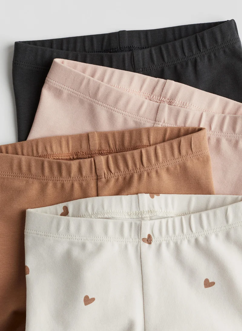 H&M 4-Pack Cotton Jersey Leggings