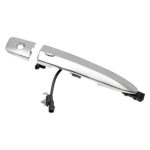 Gledewen مقبض باب السائق كروم، متوافق مع نيسان سنترا، مورانو، ماكسيما، ليف من 2009-2018، مع مستشعر ونظام دخول ذكي بدون مفتاح، الجانب الخارجي الأمامي الأيسر | استبدال# 806469N00A مقبض خارجي - Image 1