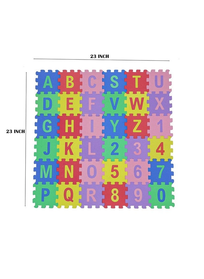MUREN® Mini Alphabet & Number Floor Foam (23 X 23 INCH) Mat for 2+ Years Kids Education & Learning-36 Pieces - Image 2