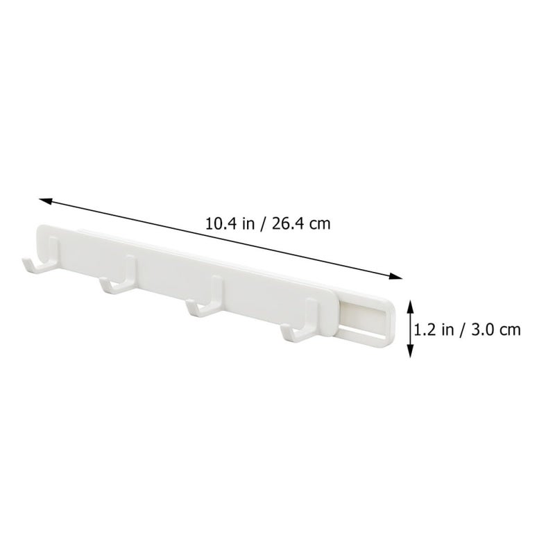 2Pcs Plastic Storage Hooks Punch Free Pull Out For Door Back Kitchen Bathroom - Image 3