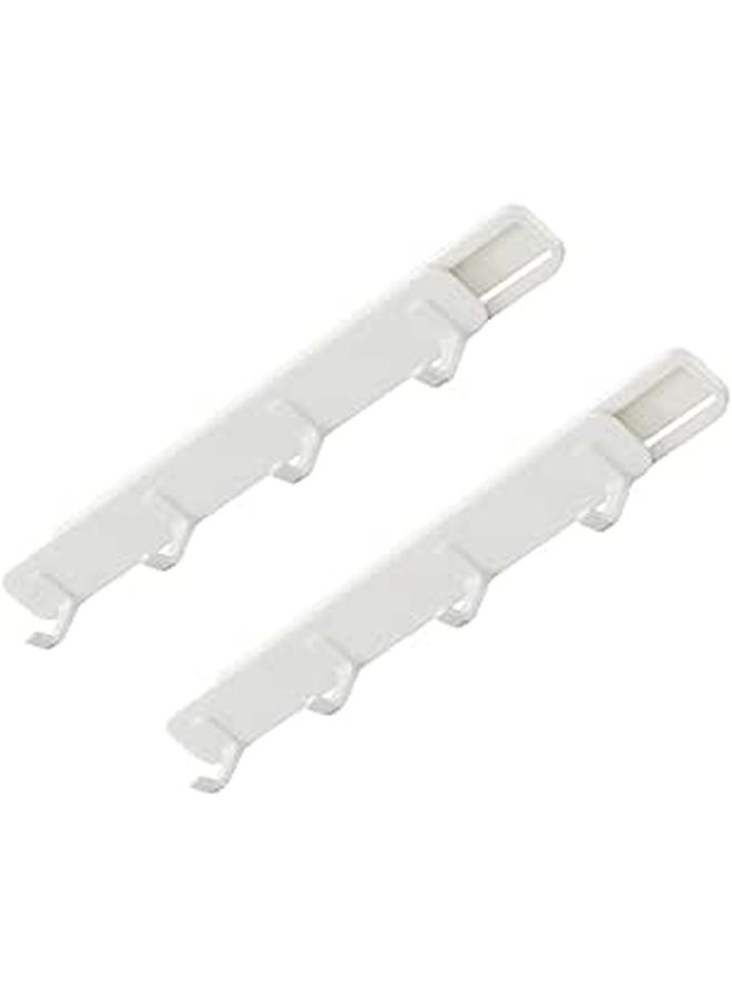 2Pcs Plastic Storage Hooks Punch Free Pull Out For Door Back Kitchen Bathroom - Image 1
