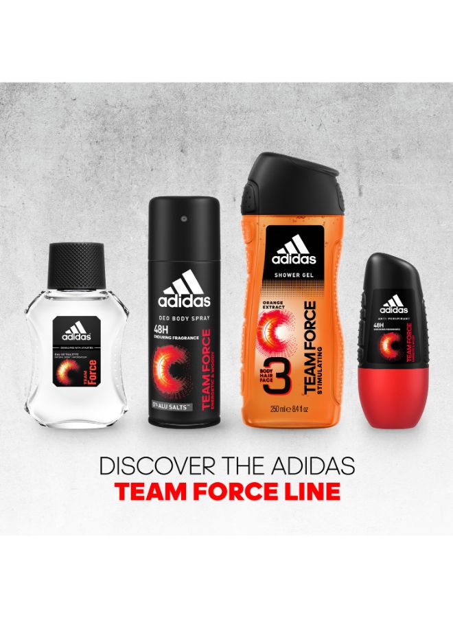 Adidas Team Force Eau De Toilette for Men 100ml - Image 4