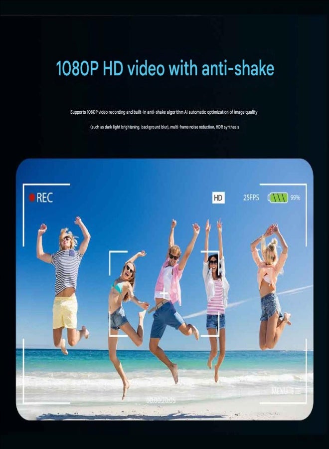 CY01 AI Smart Glasses – 8MP (800W) HD Dual-Lens Camera, Anti-Shake Video, Dual Microphone Noise Reduction, Bluetooth Music & Call Function, AI Voice Translation, Touch Control, 16GB Storage, 270mAh Battery – Compatible with Android & iOS - Image 3