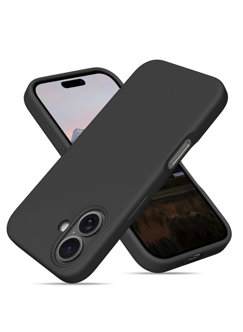 Raxoom Case Compatible with iPhone 16 Plus â€“ Liquid Soft Silicone Shockproof Cover with Microfiber Lining â€“ Full Body Protection & Camera Guard â€“ 6.7-inch (Black, iP 16 Plus) - Image 1