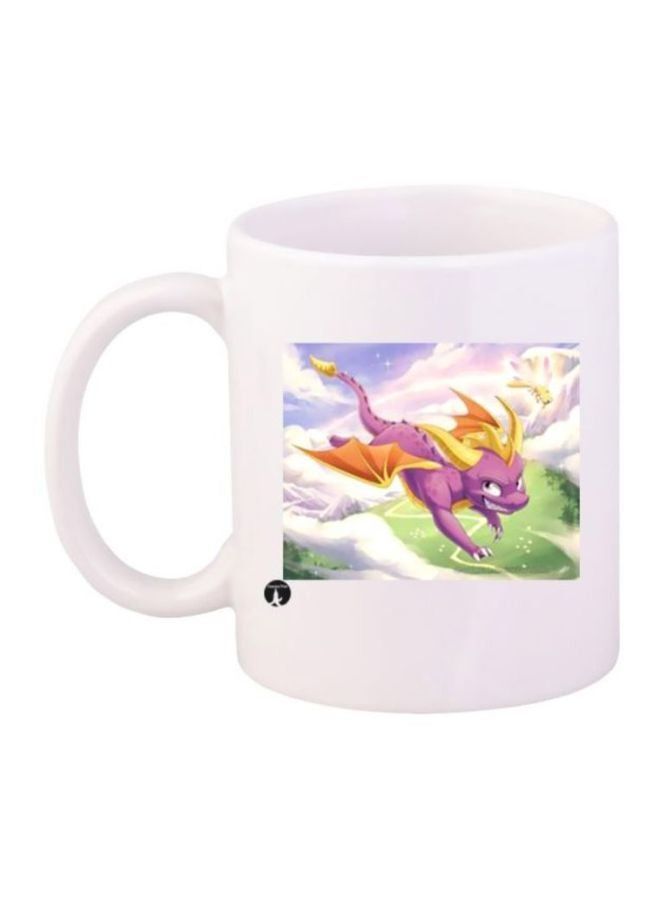RKN Game Spyro Character Printed Coffee Mug White/Purple/Green - Image 2