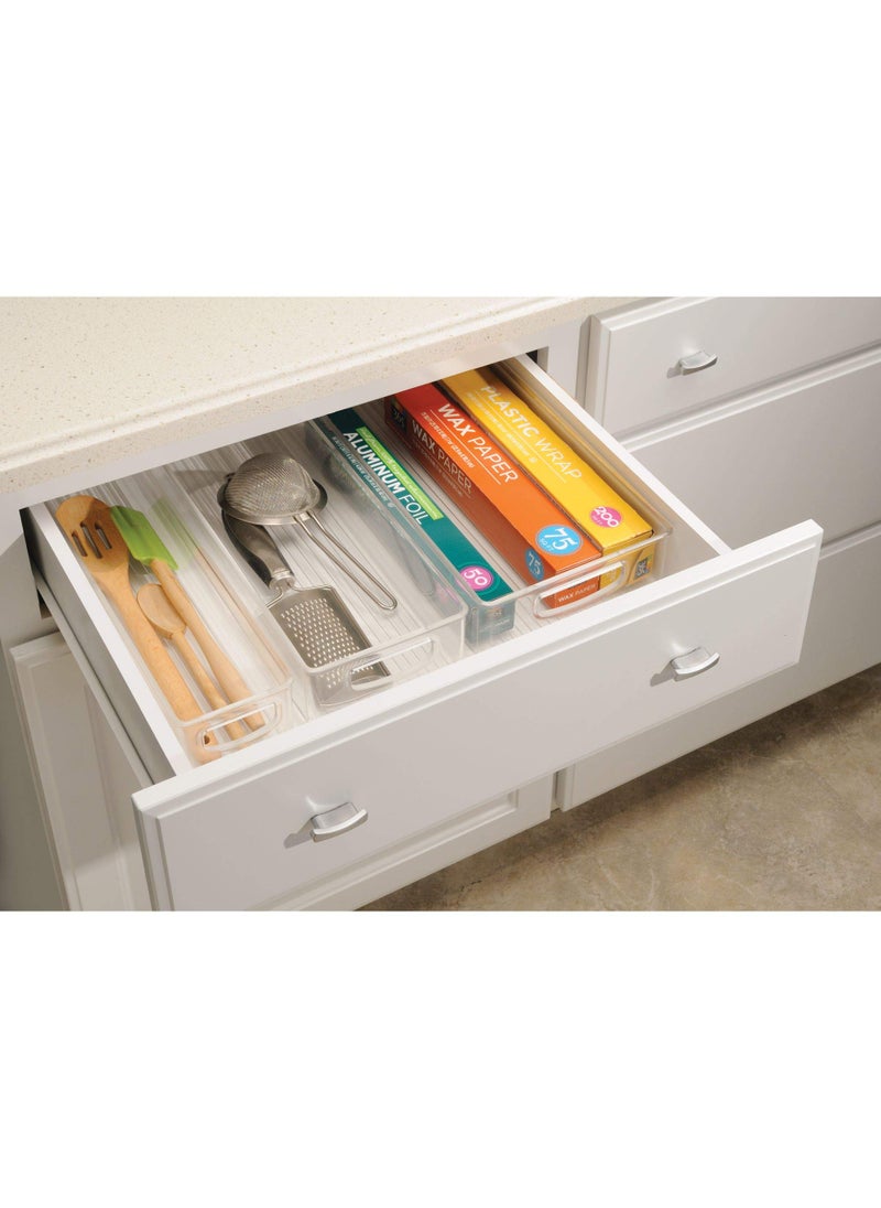 InterDesign iDesign BPA-Free Plastic Pantry and Kitchen Storage, Freezer and Fridge Organizer Bin with Easy Grip Handles – 16” x 8” x 3”, Clear  - Image 3