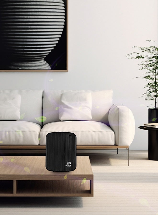 Dr Scent جهاز توزيع الزيوت العطرية الذكي من دكتور سينت زين بتقنية متقدمة، جهاز عطر للمنازل والمكاتب والمساحات الصغيرة - يغطي حتى 60م²، 300م³ وضع صامت للغاية، سعة 200مل (أسود) - Image 4
