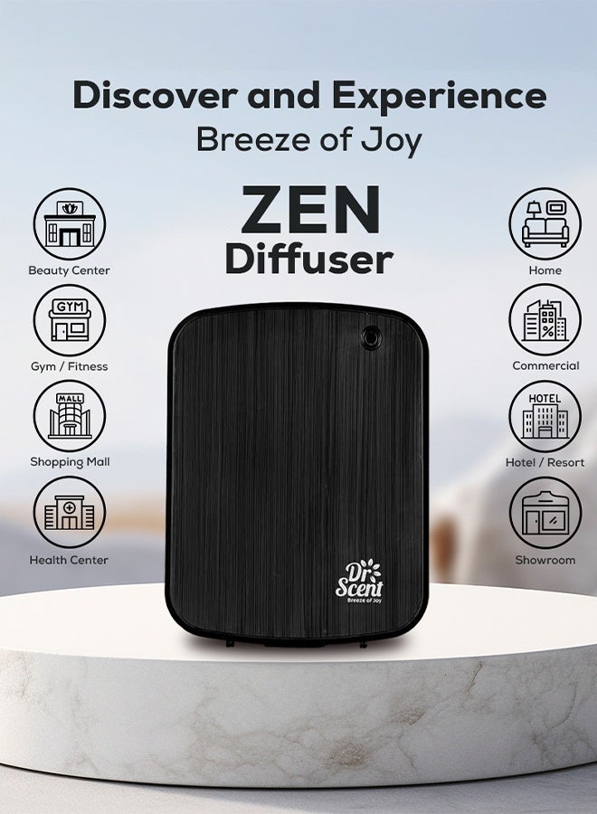 Dr Scent جهاز توزيع الزيوت العطرية الذكي من دكتور سينت زين بتقنية متقدمة، جهاز عطر للمنازل والمكاتب والمساحات الصغيرة - يغطي حتى 60م²، 300م³ وضع صامت للغاية، سعة 200مل (أسود) - Image 5