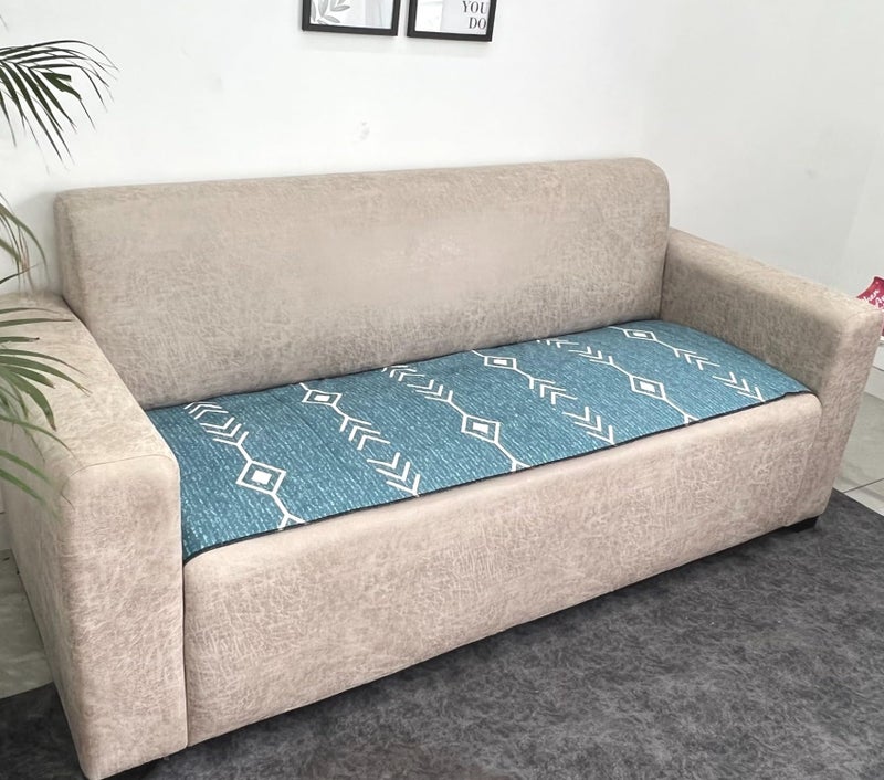 AMAZE ATTIRES Polycotton Printed Sofa Seat Cover For 7 Seater With Heavy Antiskid Backing & Easily Machine Washable Sofa Seat Runner For Couch (22 X 68 Inch - 1 Piece, 22 X 48 Inch - 2 Piece) Aasr005 - Image 3
