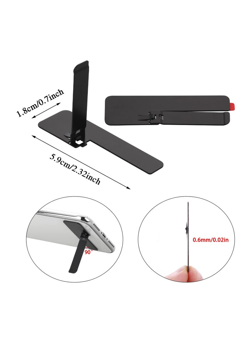 SYOSI - Ultra-Thin Invisible Phone Kickstand, 2 Pack Adjustable Vertical Horizontal Placement Phone Stand Phone case Metal Kick Stand Compatible with Any Cellphone (Black), Invisible Phone Kickstand - Image 1