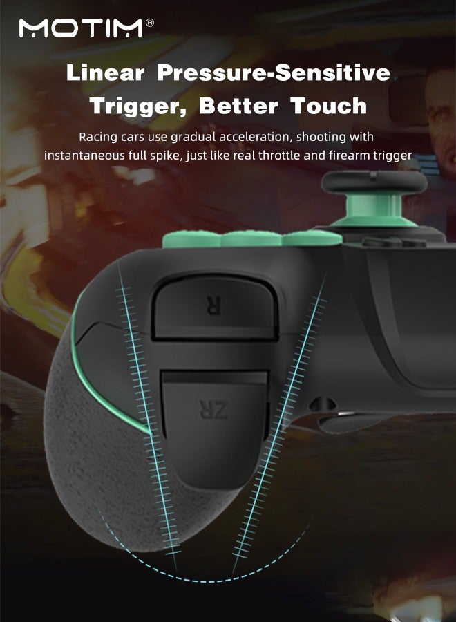 Wireless Switch Pro Controllers for Switch/Switch Lite/Switch OLED Switch Remote Gamepad with Bluetooth with Wake-up, Turbo and Gyro axis Programmable Wireless Switch Controller