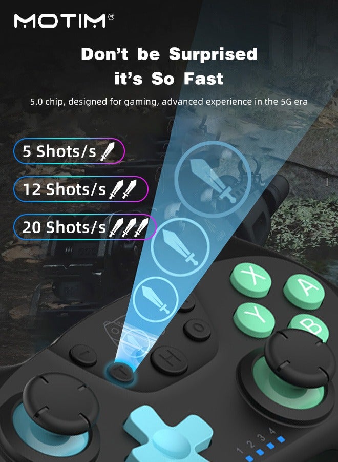 Wireless Switch Pro Controllers for Switch/Switch Lite/Switch OLED Switch Remote Gamepad with Bluetooth with Wake-up, Turbo and Gyro axis Programmable Wireless Switch Controller