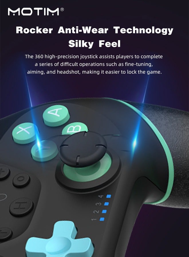 Wireless Switch Pro Controllers for Switch/Switch Lite/Switch OLED Switch Remote Gamepad with Bluetooth with Wake-up, Turbo and Gyro axis Programmable Wireless Switch Controller