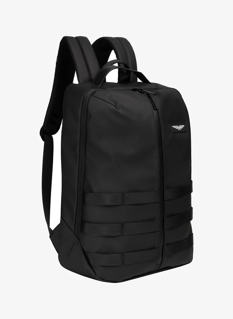 بوليس Police Men's Mike Tactical Commuter Backpack with Organised Storage, Urban Techwear Styling & Streamlined Everyday Design – Black
