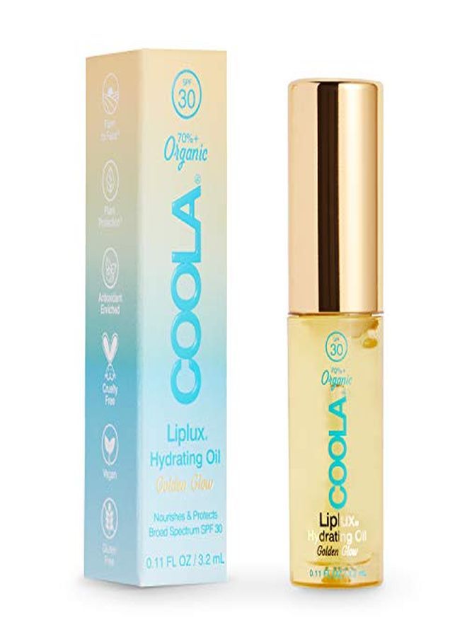 COOLA Organic Liplux Lip Oil And Lip Gloss Sunscreen With Spf 30 Dermatologist Tested Lip Balm For Daily Protection Vegan And Gluten Free 011 Fl Oz - Image 2