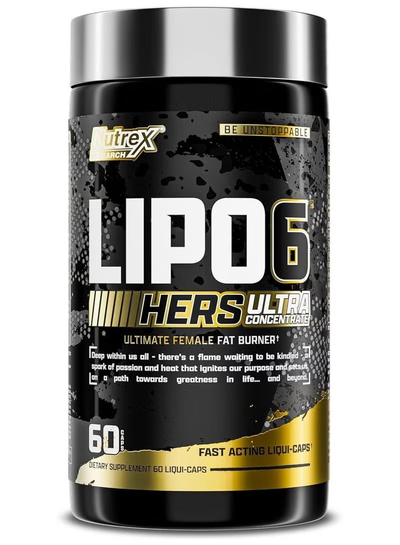 Lipo 6 Black Hers Ultra Concentrate Fat Burner 60 Capsules