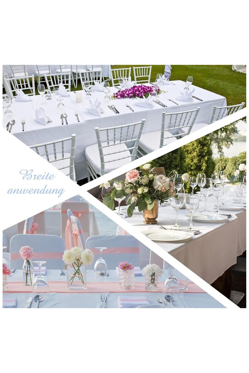 DELGREEN 2 Pack Disposable Tablecloths Plastic Rectangle Table Cloth Waterproof Decorative Table Cover for BBQ Party Wedding Indoor or Outdoor Use - Image 5