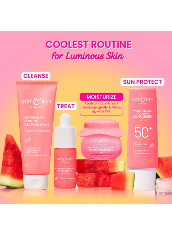 Dot & Key Watermelon Cooling Icy Gel Moisturizer | Instantly Cools Skin, Hyaluronic & Niacinamide | Controls Excess Oil, Boosts Radianc | Refreshes & Soothes Skin, Non-sticky & Non-greasy | 60g - Image 4