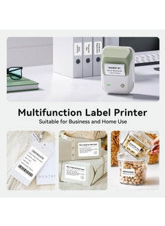 NIIMBOT B1 Label Maker with Auto Identification, Thermal Label Printer with 1 Roll 50mm*30mm White Tape, Portable Bluetooth Label Maker with  20-50mm Print Width, USB Rechargeable, Easy to Use for Office, Home, Business, Green  - Image 5