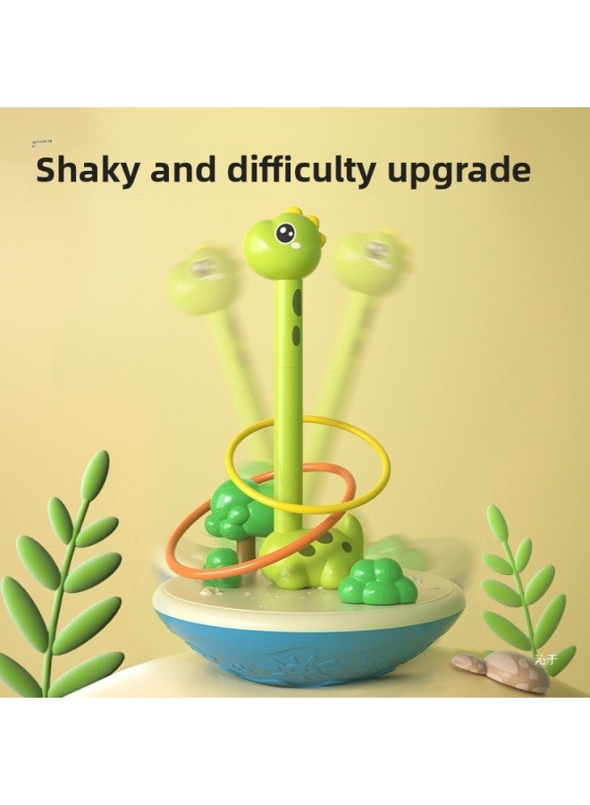 Parent-Child Interactive Throwing Ring Ring Tower Indoor Outdoor Kindergarten Kids Game Children's Toys-Specifications:Dinosaur☆Shake Tumbler Model [9 Circles] Adjustable Height - Image 5