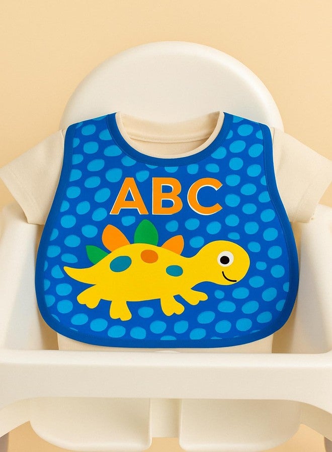 KIDS BASIC Baby Long Silicone Feeding Bib |Waterproof Bib With Silicone Pocket Backside of Bib | Baby Apron (Pack of 1) - Image 4