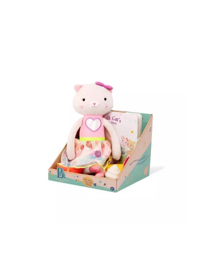 B. Toys Plush Cat With Book & Tea Set - Image 5