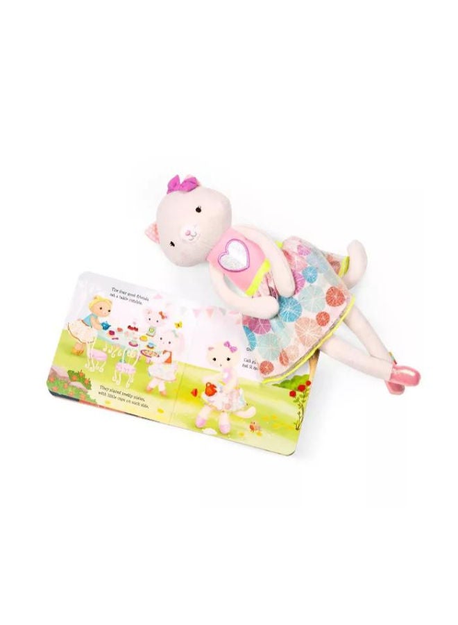 B. Toys Plush Cat With Book & Tea Set - Image 4