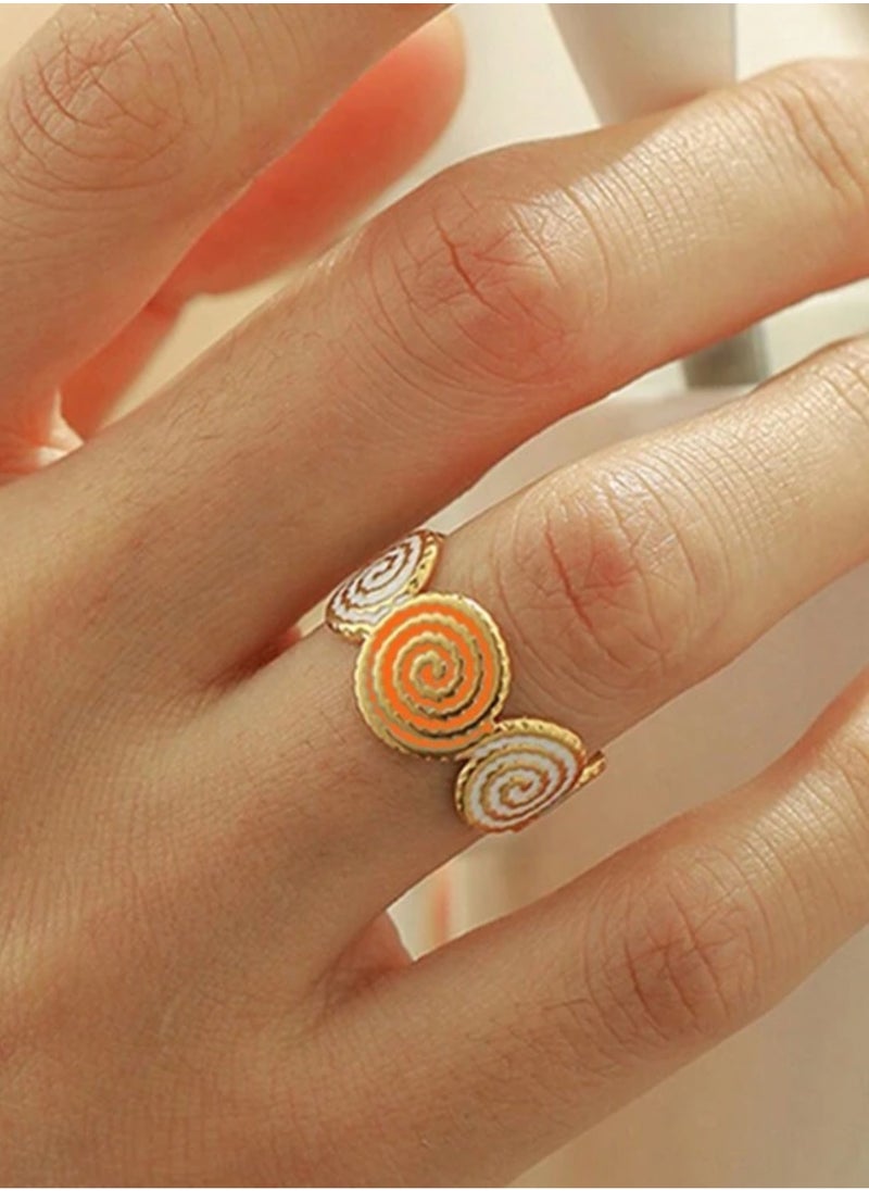 sixtyfour Elegant Stainless Steel Ring For Women One Size 