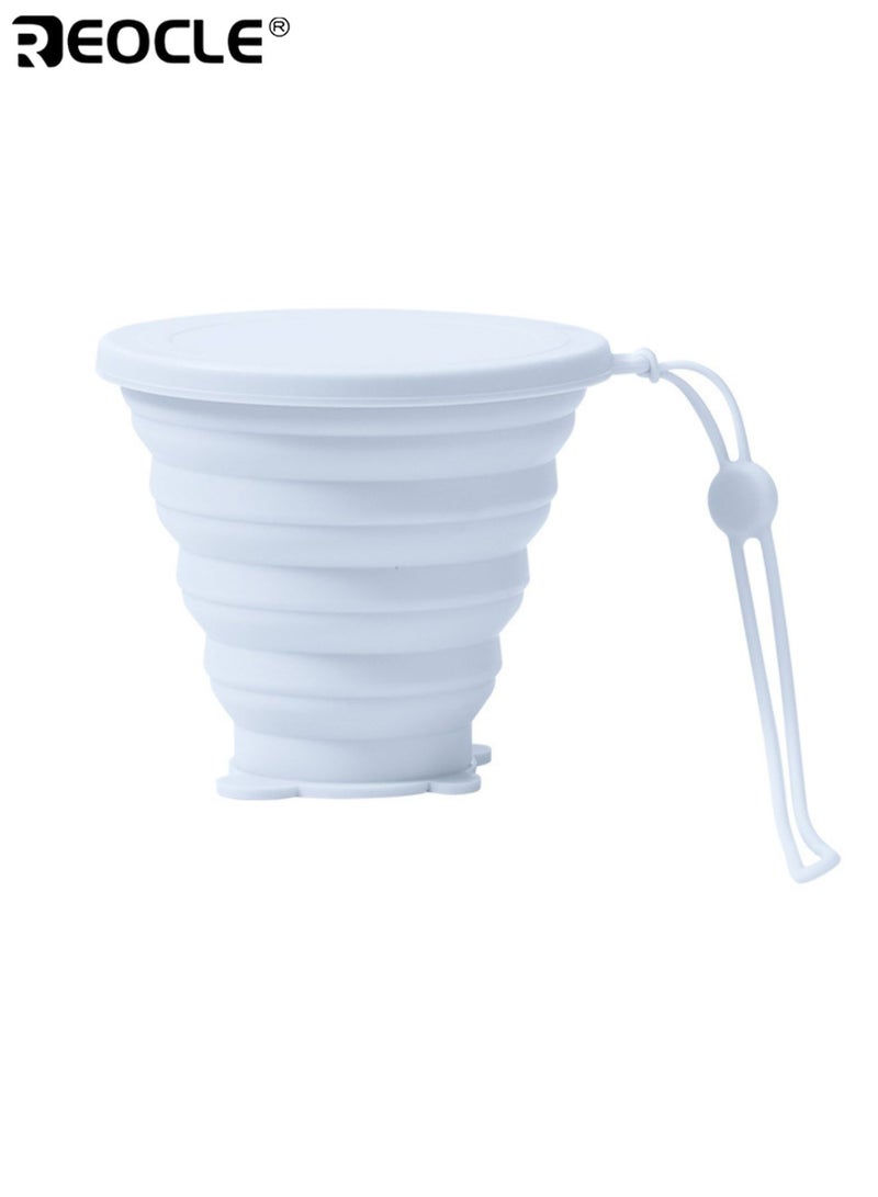 ريوكل كوبان ماء محمولان قابلان للطي بسعة 320 مل، بتصميم سيليكون آمن غذائيًا، وأكواب ضغط للسفر مع خاصية منع التسرب، للتخييم في الهواء الطلق وتنظيف الأسنان. - Image 4