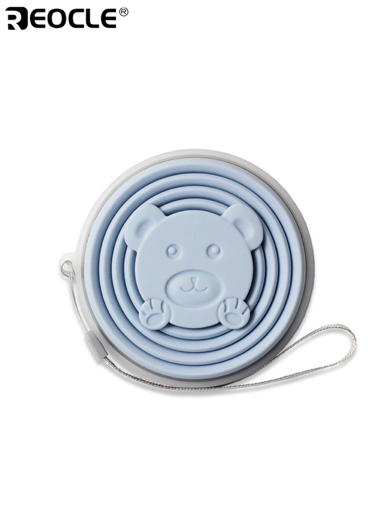 ريوكل كوبان ماء محمولان قابلان للطي بسعة 320 مل، بتصميم سيليكون آمن غذائيًا، وأكواب ضغط للسفر مع خاصية منع التسرب، للتخييم في الهواء الطلق وتنظيف الأسنان. - Image 1