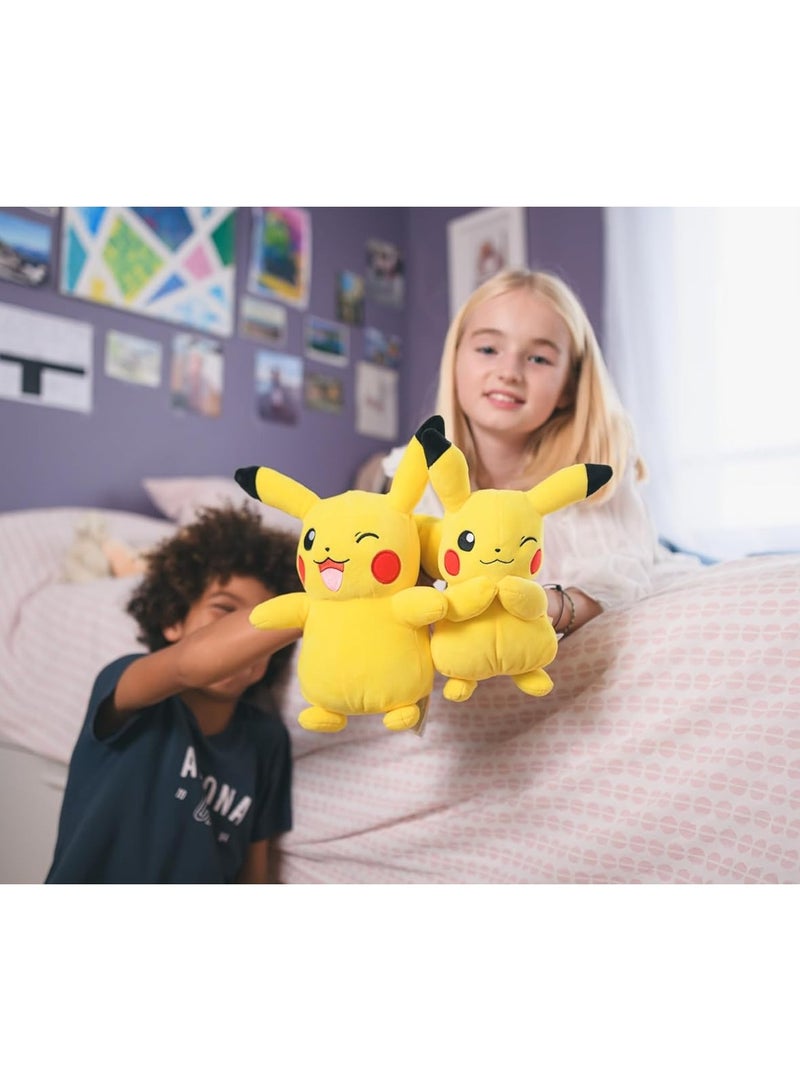 Pokemon Pikachu Plush Toy 12 Inch – Soft Yellow Stuffed Animal Doll with Embroidered Face & Hanging Loop | Cute Anime Cartoon Figure Pillow | Nintendo Character Birthday Eid Ramadan Gift for Boys Girls Kids 3+ - Image 5