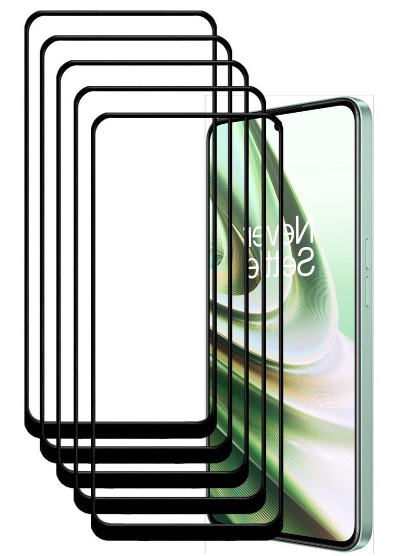ACLIX 5 Pieces Antistatic ESD Dustproof Premium Quality High Definition Tempered Glass Screen Protector Designed For OnePlus 10R - Image 1