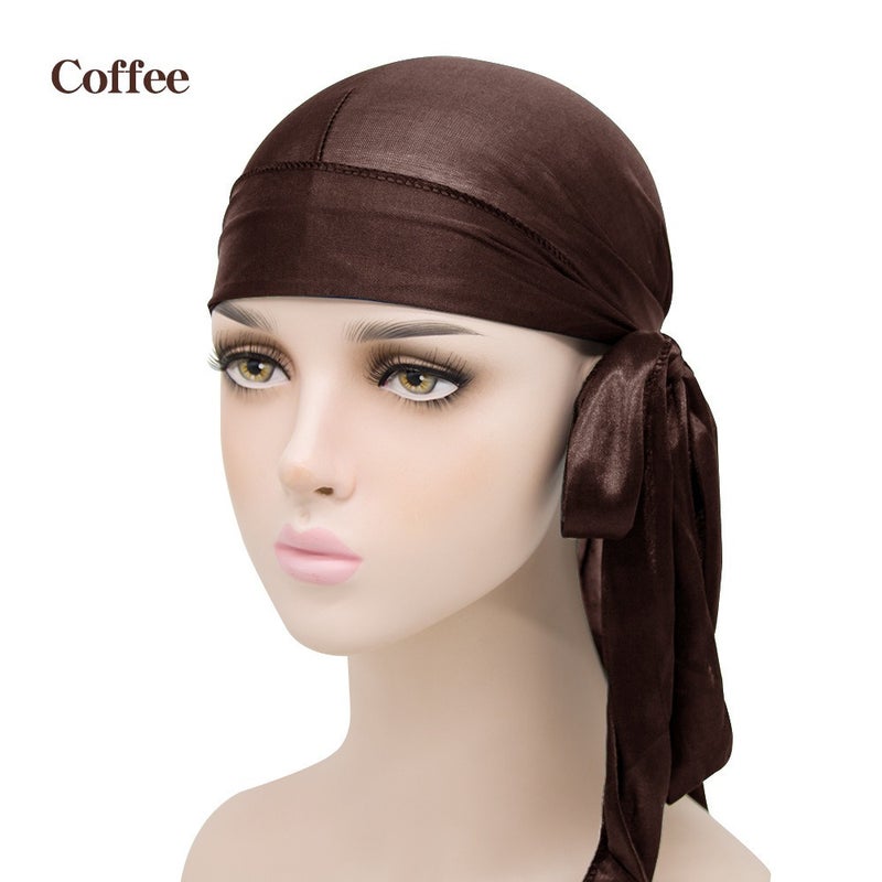 Silky Smooth Durag with Long Tails | Premium Polyester Satin Head Wrap for Men & Women