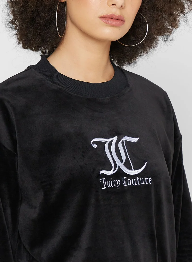 Juicy Couture  Crew Neck Ribbed Sweatshirt for Women | Best Price UAE