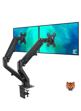 Dual Arm Monitor Desk Mount – Height Adjustable, Tilt, Swivel, Counterbalance Gas Spring Stand, VESA Bracket for 13" to 27" Screens - pzsku/Z03562B1E81304B7EC960Z/45/_/1734428355/150eca6a-6ebd-4edd-910b-7a2b083f271a