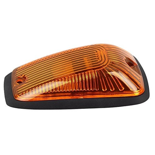 KMA 5pcs Amber Lens Cab Roof Marker Lights, KOMAS Roof Top Lamp Clearance Running Light Replacement for Truck SUV 1988-2002 Chevrolet Silverado GMC C/K (Amber Cover + Base) - Image 3