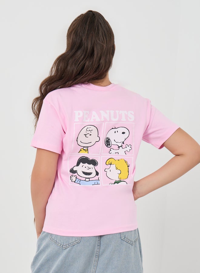 ستايلي تي شيرت بيج بطباعة رسومات بيج من الأمام والخلف - Image 2